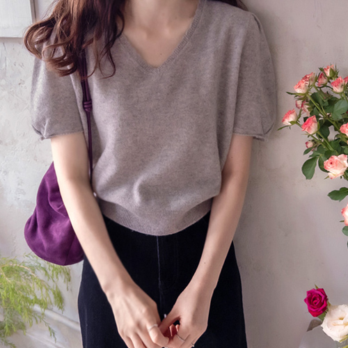 [Best Special Price 4,000 Won Discount] <FONT color=#5a3954>MADE LIN</font> Rotzveld Lovely Wave Neck Soft Sharing Knit [size: F (55-66)]