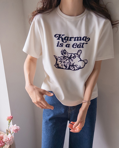 [Crazy Silky Tension] Sage Chewy~Span Velvet 3D Touch Tee [size: F(55~66)]