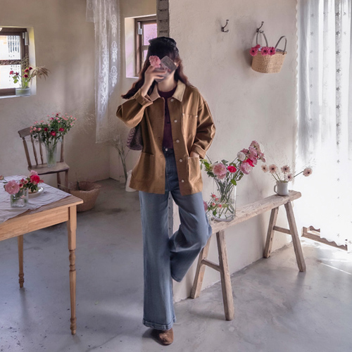 Clotz Corduroy Collarless Autumn Mood Jacket [size: F(55~66)]