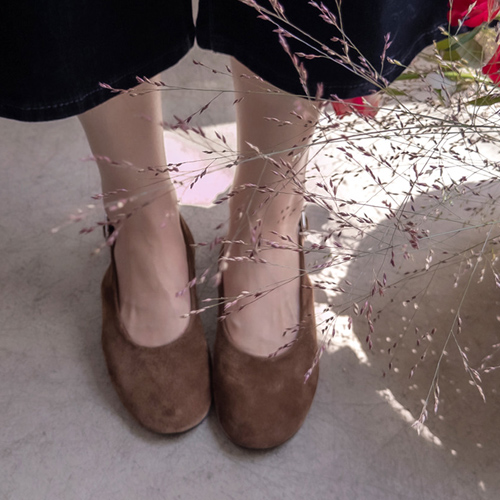 Schwarzweiss Real Donkey Fur Cute Fall Round Shoes