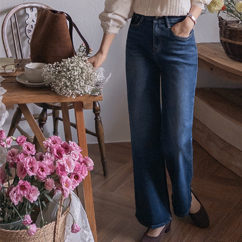 [Fall Color] [Contains Spandex] Rointz Semi-Fit Spandex Straight-Fit Denim Pants [Size: S, M, L, XL]