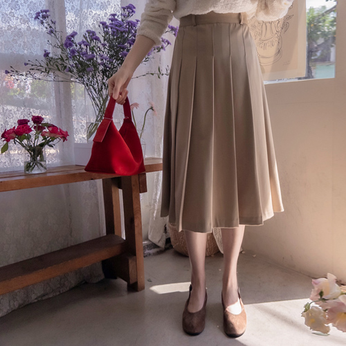 Filaide Sugar Pleated Edge Fit Skirt [size: F(55~66)]