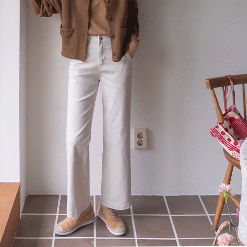 [Chewy!! Crazy Span] [Height Slap] Franz Height Slap Straight Wide Pants [size: S, M, L]