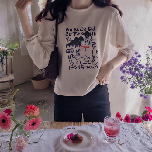 Ifmi Cute Dog Soft Spandex Tee [size: F(55~66)]