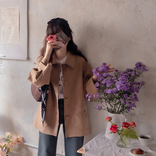 Franzvi Button Soft Suede Flexible Fit Jacket [size: F(55~77)]
