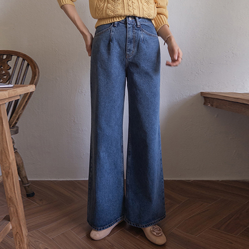 Daniel's stylish tantan cotton wide denim pants [size: S, M, L]