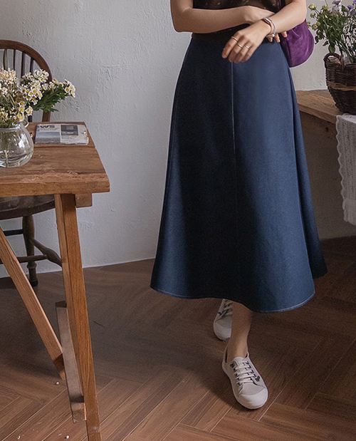 Diento Lower Body Cover Aline Deila Denim Skirt [size: S, M, L]