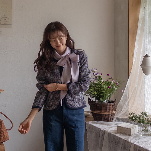 Luxurious edge-fit cardigan like a Nuanne jacket [size: F(55~66)]