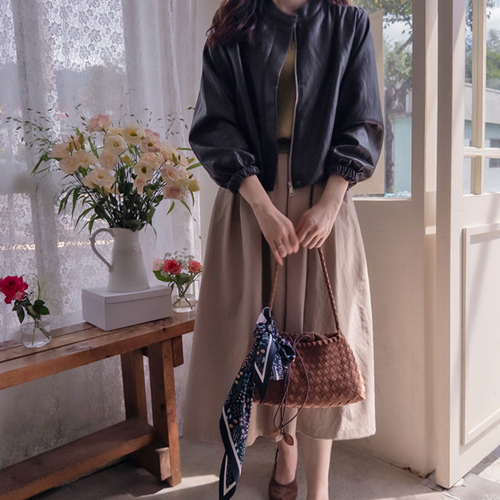 [Pre-order] Roitzeld Cute Soft and Flexible Ansharing Leather Jacket [size: F (55~66)] [Estimate storage after September 24th!]