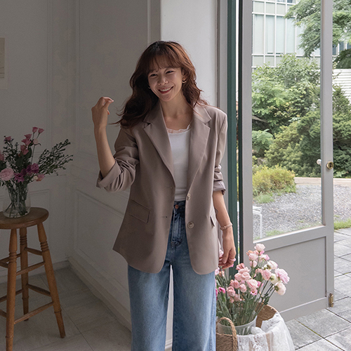 [LABEL] Moenr's stylish backline & diagonal team solid jacket [size: F (55~66)]