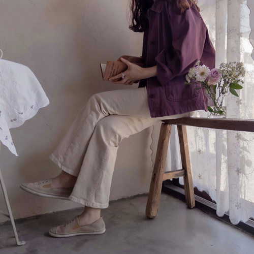 [Best Special Price 4,000 Won Discount] <FONT color=#5a3954>MADE LIN</font> Crimson Regular Fit Stretchy Band Pants [size: S, M, L, XL (Short/Long)]