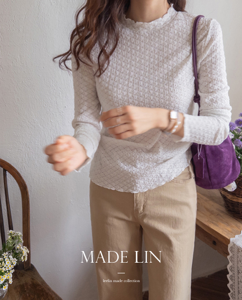 [Best Special Price 4,000 Won Discount] <FONT color=#5a3954>MADE LIN</font> Lavini Freel Race Half-Pola Tee [size: F (55-66)]