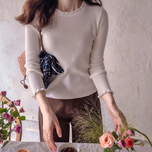 [LABEL] Shudbel Wave Neck Softness Pant Loose Golji Knit [size: F (55~66)]