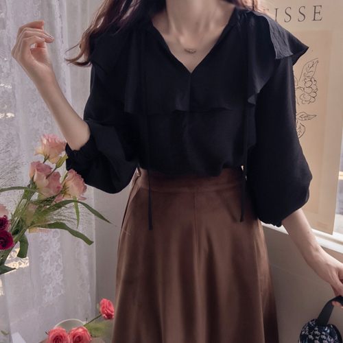 Romantica Wave Cara Soft and Luxurious Blouse [size: F(55~66)]