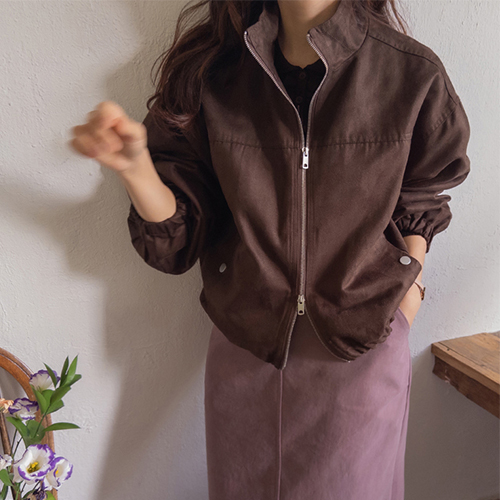 Avern Soft Two-Way Blue Suede Jacket [size: F(55~77)]