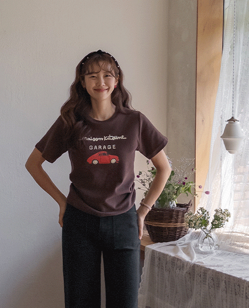 [Tension Good] Royce Soft Peach Tension Span Printing Short T-shirts [size: F(55~66)]