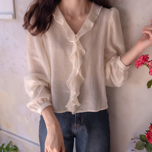 Defeller Sharing Point Elegant Fall Season Blouse [size: F (55~66)]