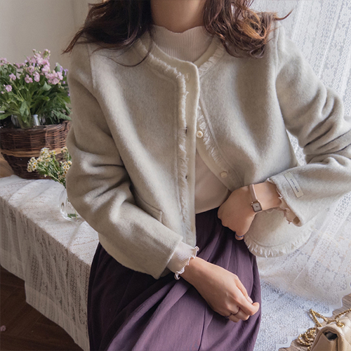 [100% Wool] [Immediately Fall in Love ♥ Layered Look] Resolver Surgical Line Design Shape Wool Handmade Jacket [size: F (55-66)]