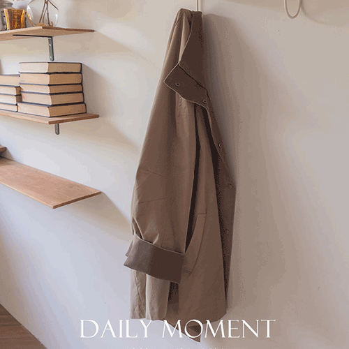 [Relaxed fit] [Daily all season] Emelie Tade color block trench half coat [size: F (55~77)]