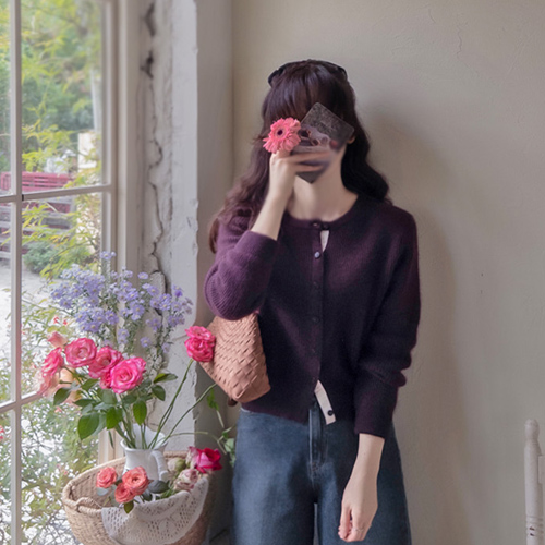 [LABEL] Clavin's Color Tape Luxe Raccoon Soft Cardigan [size: F(55~66)]
