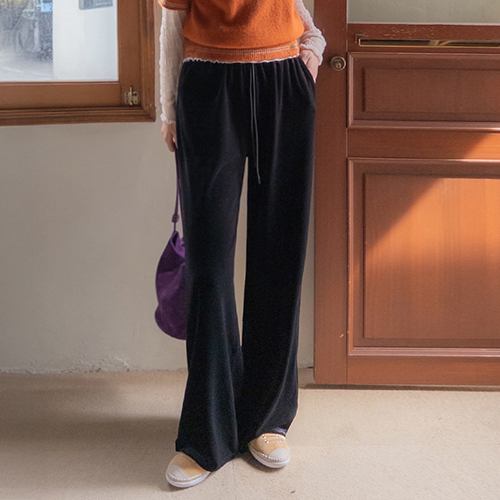 [Jjangjjang~] Bwanil's stylish silver-gloss Velvet Slacks Pants [size: M, L]