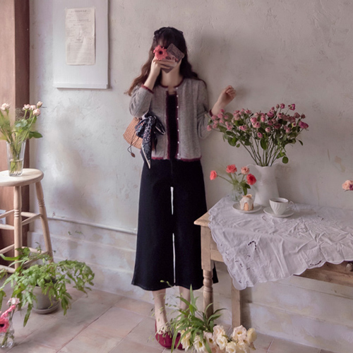 Schwink Love Wave Neck Pearl Button Cardigan [size: F (55-66)]