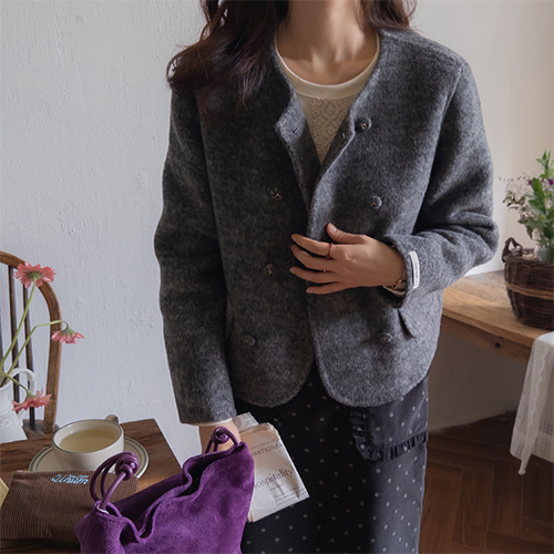 [Outer 10% Sale][Wool Content][Gold Button][LABEL] Hippinno Classic Mood Handmade Jacket [size: F (55-66)]