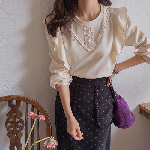 Liant Lovely Ruffle Race T-shirt [size: F(55~66)]