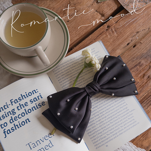 Princess bowknot pearl hairpin