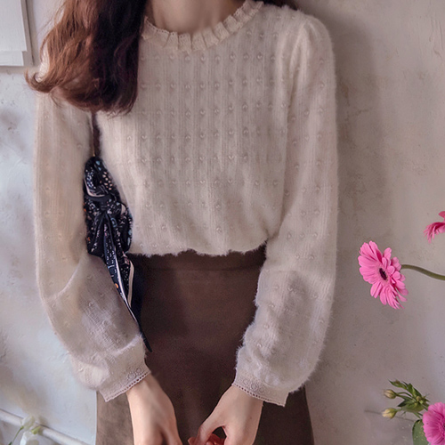 [LABEL] Gemma Heart Soft Fleece Bodlespan Sugarless Blouse [size: F, 1]