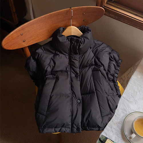 [Goose down 100%] Pria warm and light padded vest [size: F (55~66)]