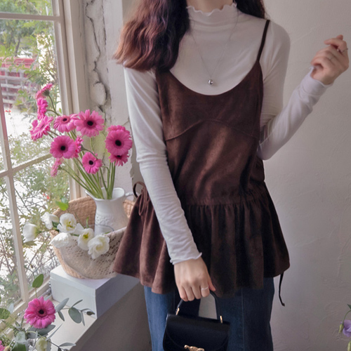 [LABEL] Schneeel lovely Suede and Ribbon Bustier [size: F(66~77)]