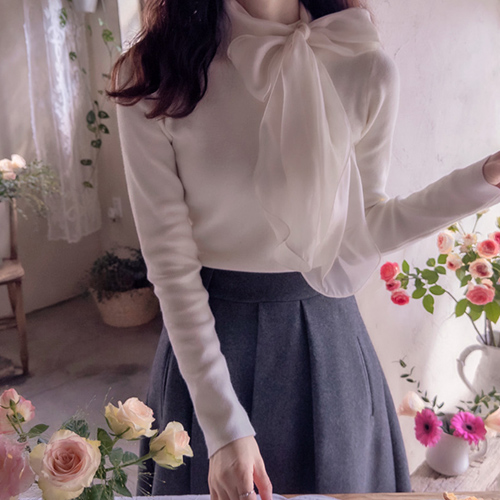 Cramble Neck Scarf Half-Polar Soft Stretch Knit [size: F (55-66)]