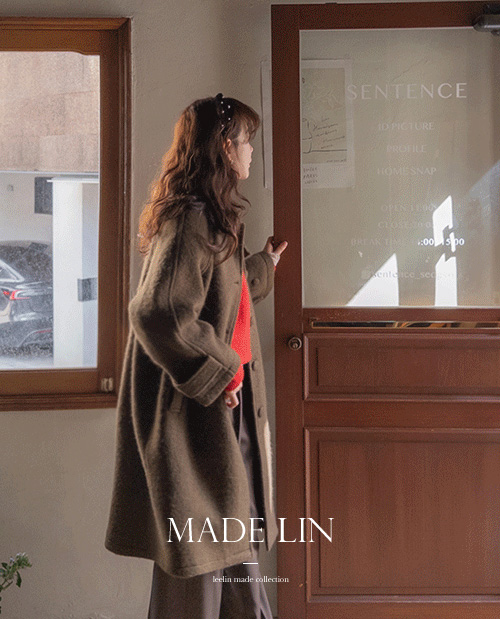 [New Product Special Price 30,000 Won Discount] <FONT color=#5a3954>MADE LIN</font> Indito Luxurious Wool Alpaca Raglan Coat [size: F (55-66)]