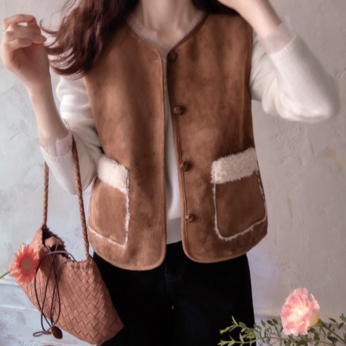 Jay Winter Lining Warm Soft Fur Mustang Vest [size: F(55~66)]