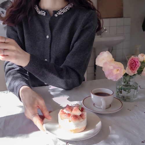 [LABEL] Franz Me Love Jewel Key Point Warm Cardigan [size: F(55~66)]