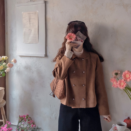 [New Arrival Special Price: 15,000 Won Discount] <FONT color=#5a3954>MADE LIN</font> Berel Double Suede Jacket [size: F (55-66)]