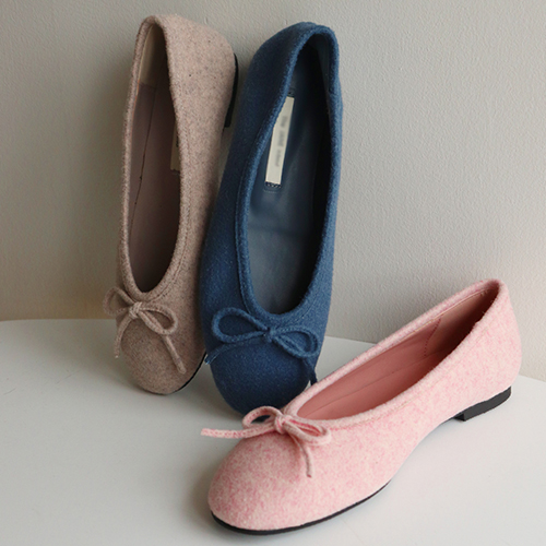 Twinny Cozy Bowknot Flat Shoes