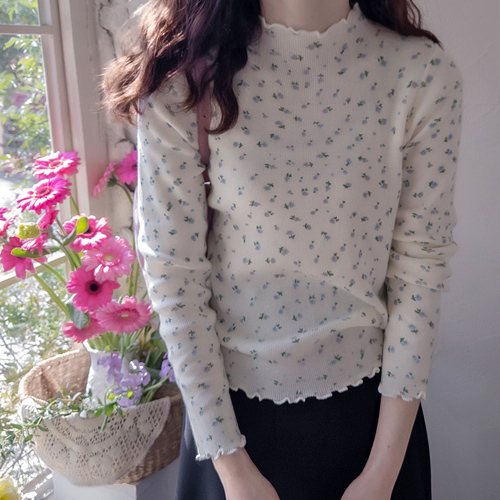 Swing Flower Wave Stretchy Lovely Wave Half-Polar Knit [size: F (55~66)]