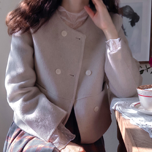 Claverine Double-button Handmade Lux Coat [size: F(55~66)]