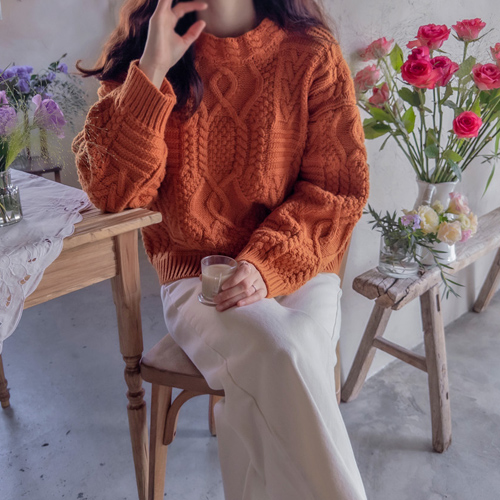 Edition Twiddle Neck Point Knit [size: F(55~66)]