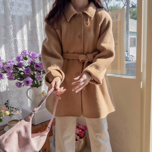 Deluxe Alpaca Wool High-Quality Handmade Coat [size: F (55~66)]