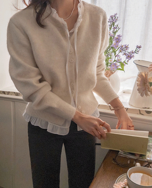 Fored Freel layered Knit Blouse Cardigan [size:F(55~66)]