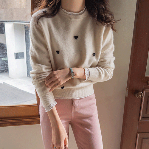 Liviana Soft Touch Cozy Pretty Mini Heart Knit [size: F(55~66)]