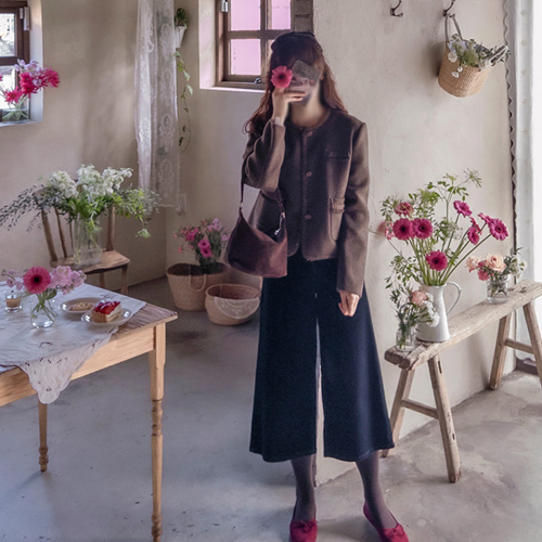 [Good Quality] Benor Luxurious Pocket Point Semi-Crop Handmade Jacket [size: F (55-66)]