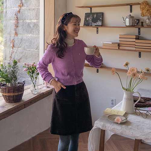 [New Arrival Special Price 7,000 Won Discount] MADE LIN Sailin Alpaca Heart Label Cardigan [size: F (55-66)]