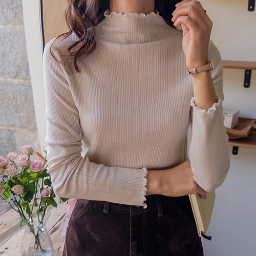 [New Arrival Special Price 6,000 Won Discount] <FONT color=#5a3954>MADE LIN</font> Brainy Lovely Wave Half-Pola T-shirt [size: F (55~66)]