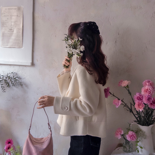 [LABEL] Portia Square Button Handmade Soft and Flexible Coat [size: F(55~66)]