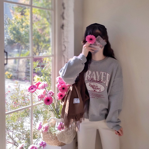 Gemmatree Annette Warm and Fluffy Sheepskin Loose Fit Tee [size: F (55~77)]