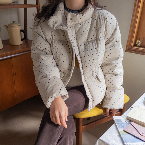 Printed Warm Lovely Dot Duck Down Padding [size: F(55~77)]